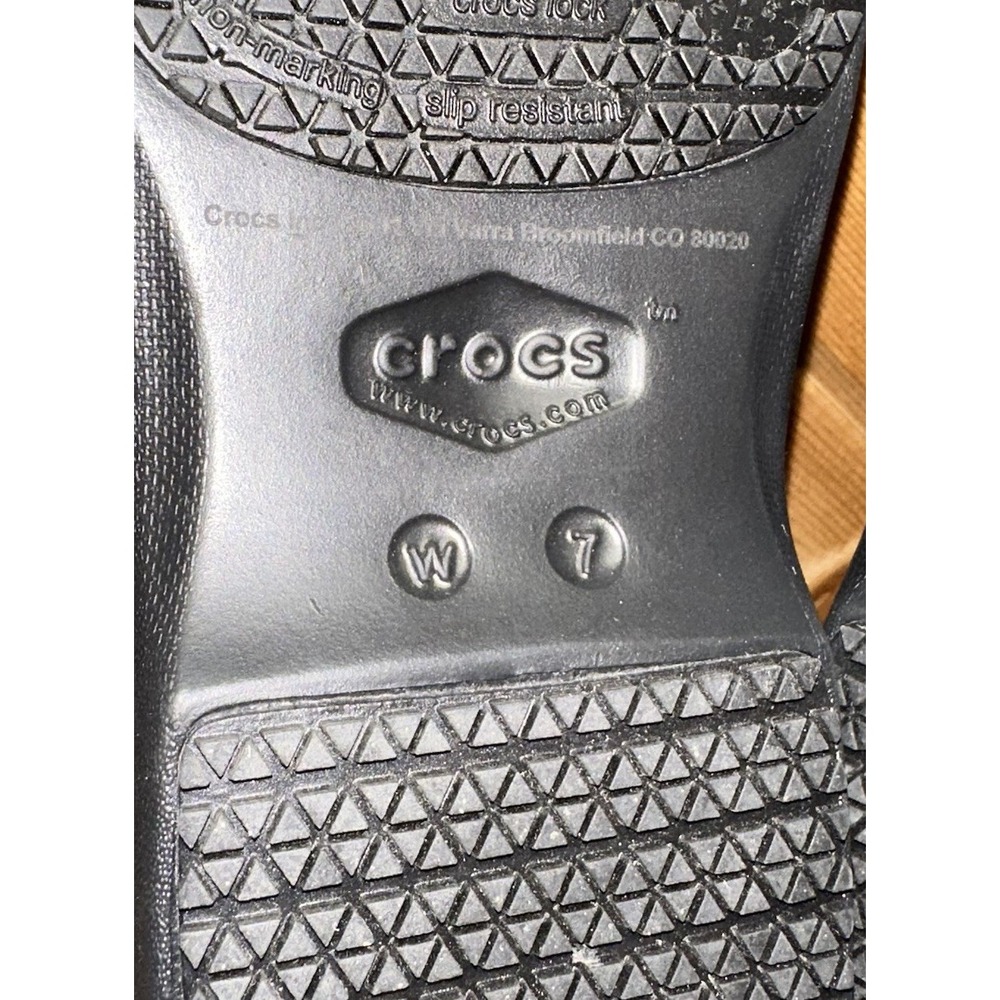 NWOT Crocs Neria Pro II Dual Comfort Black Work Clogs Slip Resistant Women 7 $50 - Picture 12 of 12